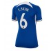 Chelsea Thiago Silva #6 Voetbalkleding Thuisshirt Dames 2023-24 Korte Mouwen